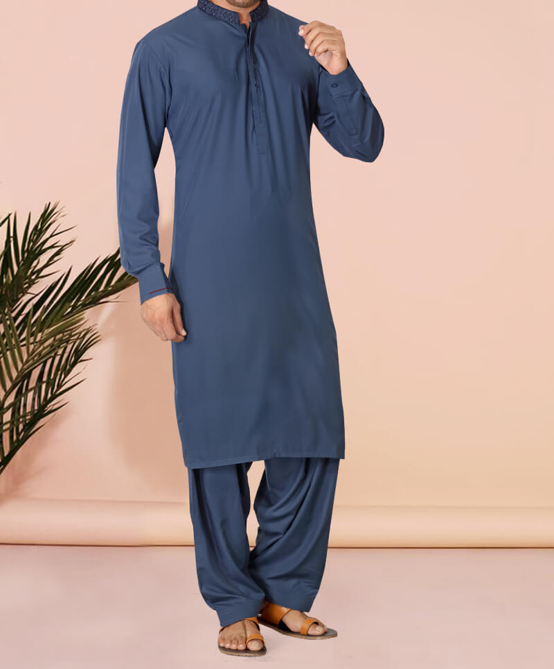 Mens embroidered salwar discount kameez